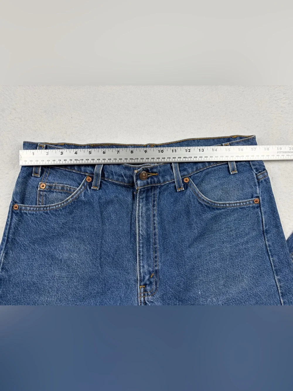 Vintage Levis Jeans Mens 36x32 Blue 90s Orange Tab 505 Straight leg Made Mexico